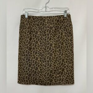 New York Clothing Company Giraffe Print Skirt Size 4 Animal Print Pencil